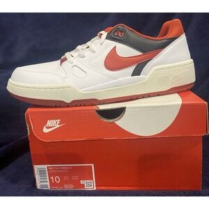 NIKE FULL FORCE Lo White Mystic Red Black Sail fb1362-102 Mens Size 10 NIB NEW